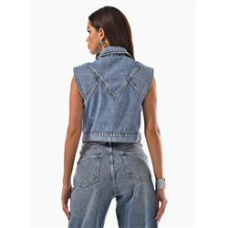 Женская жилетка джинсовая укороченная CRACPOT