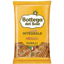 «Bottega del Sole», макаронные изделия «Спирали», цельнозерновые, 400 г