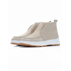 01-5280-10 LT. BEIGE Ботинки демисезонные женские (натуральная замша, байка)