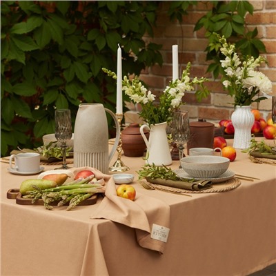 Полотенце кухонное «Этель» ECO, 40×68 см, бежевое