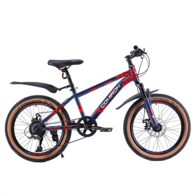 Велосипед 20" рама 12" 7sp COMIRON REBEL сине-красный