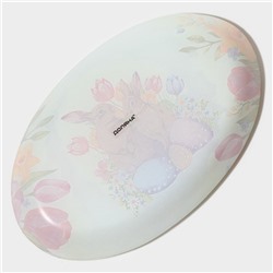 Блюдо Доляна «Акварель», 24.5×15×2 см, овальное, стекло