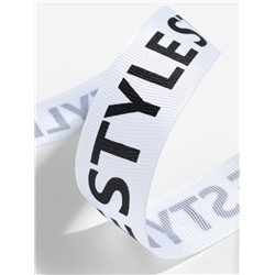 Лента репсовая «Style», 25 мм, 23±1 м, чёрная, белая