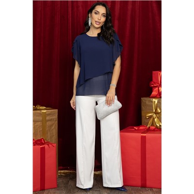 Блуза Магнолия (синяя) Б11053