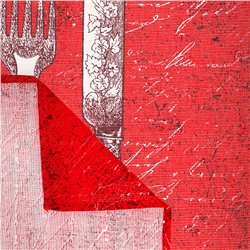 Полотенце кухонное 50х60см "Kitchen", рогожка, хлопок 156г/м2, без упаковки, "Домашняя мода" (Россия)