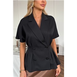 Жакет чёрный с короткими рукавами Абелия №3