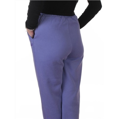 2623 LILAC Штаны утепленные спортивные женские (85% хлопок, 10% полиэстер, 5% спандекс)