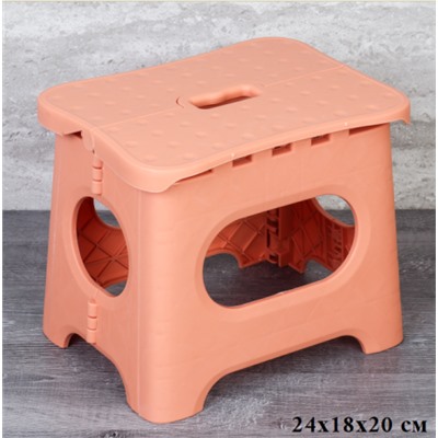 Табурет складной коричневый 24x18x20 см АКЦИЯ / A267-017 /уп 28/ пластик