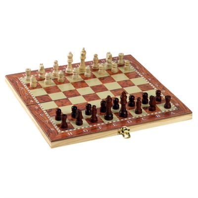 Игра настольная 3 в 1: нарды, шахматы, шашки 29x29 / S3025 /уп 60/