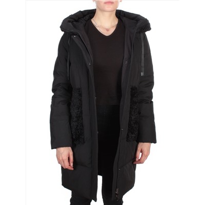 2197-2 BLACK Пальто зимнее женское OLAYEETE (200 гр. холлофайбера)