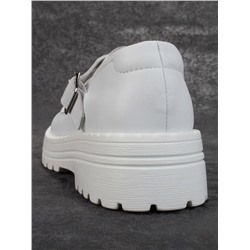 03-PDA165-1 WHITE Полуботинки женские (натуральная кожа)