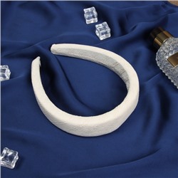 Ободок для волос QF «Жаннет», классик текстура, 3 см, бежевый