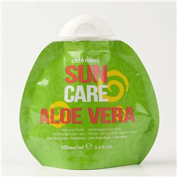CAFE MIMI  Гель охлаждающий после загара для лица и тела Aloe Vera,100мл