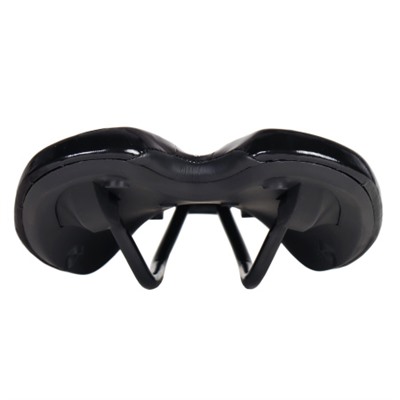 Седло велосипедное MTB COMIRON HINAULT M039BK 250X155, Технологии: DW, ED. Верх: PU принтованный глянец/Цвет: Чёрный /уп 30/
