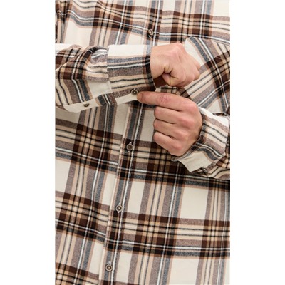 Рубашка F521-0460 milk-brown