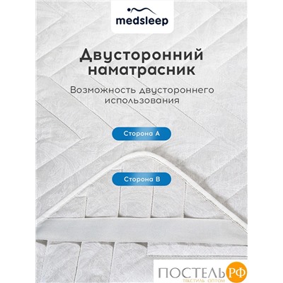 MedSleep SKYLOR Стеганый Hаматрасник 140х200, 1пр,хлопок/лен/микровол.; 200 гр/м2