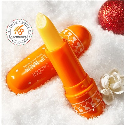 Бальзам для губ Новогодний Sadoer с МЕДОМ, 3,8 гр.