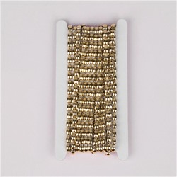 Тесьма металлизированная «Прямоугольник», 8×5 мм, 4.5 ± 0.5 м, цвет золотой