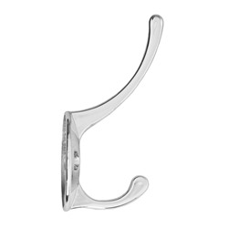 Крючок мебельный ТУНДРА TKd=002 LIGHT, двухрожковый, хром, 4 шт. TMP