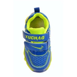 Мышонок 230-1 Кроссовки детские св.син-лимон текстиль+иск кожа, стелька нат кожа