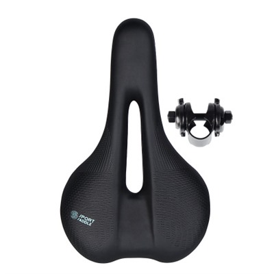 Седло велосипедное MTB COMIRON PIDCOCK M018 275X170, Технологии: DW, ED. Верх: PU с прессованым принтом/Цвет: Чёрный+Синий /уп 30/