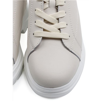 03-YD138-2 LT. BEIGE Полуботинки спортивные женские (натуральная кожа)
