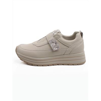 03-A1012-2 BEIGE Кроссовки женские (натуральная кожа)