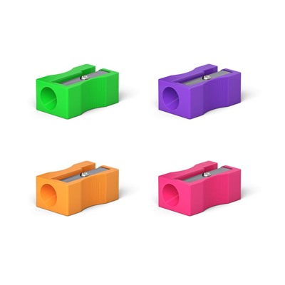 Точилка пласт. 1 отв. UNITY NEON цв.ассорти (54037)