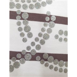 Свободная футболка в широкую полоску с принтом из премиального хлопка с эластаном