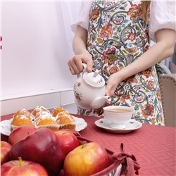 Фартук 70*90 с карманом и регулируемой бретелью, рогожка, 100% хлопок, 'Дивный сад'