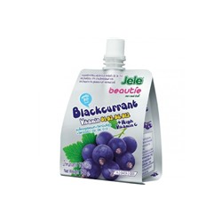Сок желе с витамином С и группой витаминов B (B1 B2 B6 B12)  со вкусом черной смородины от Jele Beautie Blackcurrant plus Vitamin B1 B2 B6 B12 140g