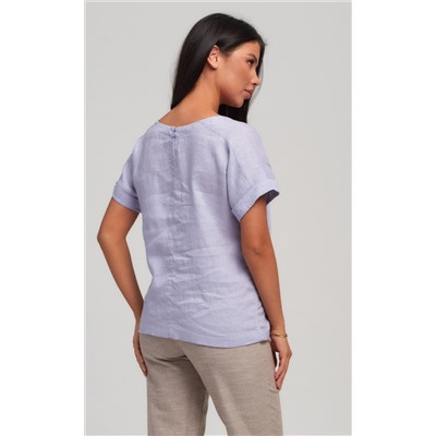 Блузка лен F212-1130 l.blue