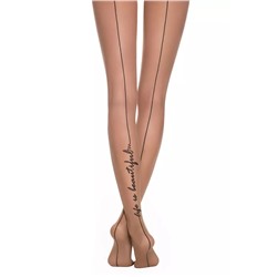 CONTE BEAUTY Колготки женские с имитацией шва и тату-рисунком