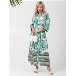 Платье длинное из вискоза с поясом