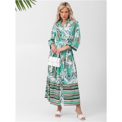 Платье длинное из вискоза с поясом