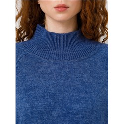 Свитер вязаный синего цвета