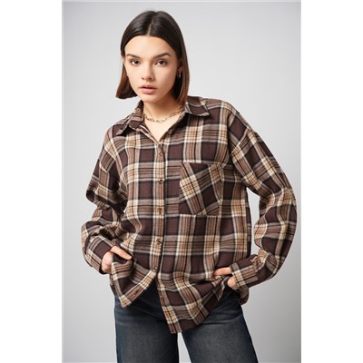 Рубашка женская в клетку Happyfox
