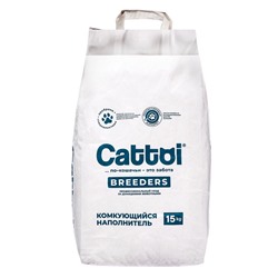 Наполнитель минеральный комкующийся Cattoi Breeders 15 кг,бумажный пакет