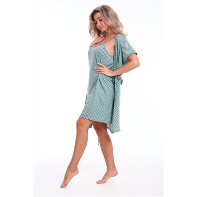 Пеньюар женский с сорочкой Флора 045