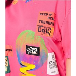 Футболка #КТ8290, фуксия