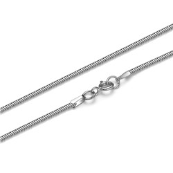 Цепь Снейк мягкий родированный