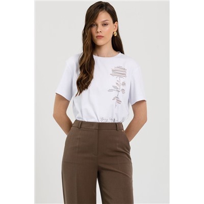 Футболка белая с принтом