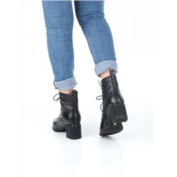 04-M3-2274 BLACK Ботинки зимние женские (натуральная кожа, натуральный мех)