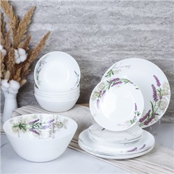 Столовый набор 19 предметов Евро / 19PCS-10072695 (18142) /уп 2/ Лаванда