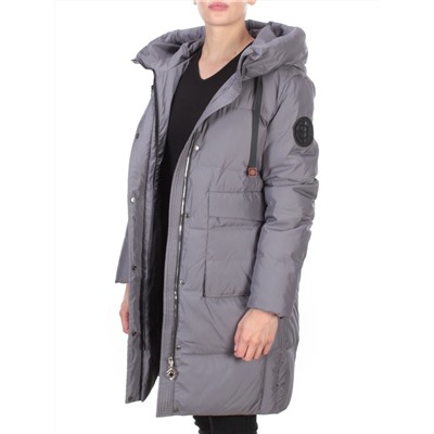8966 GRAY  Пальто зимнее женское CLOUD LAG CAT (200 гр. холлофайбер)