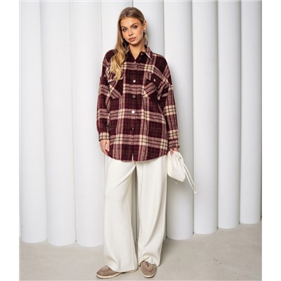 Рубашка #КТ25552, бордовый