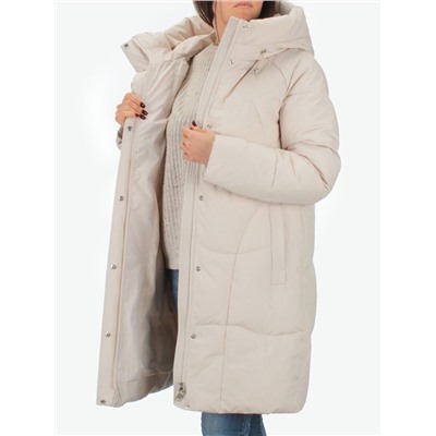 2301 LT. BEIGE Пальто зимнее женское Flance Rose (200 гр. холлофайбер)
