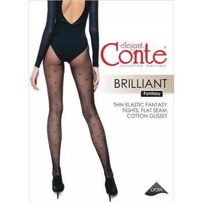 CONTE BRILLIANT Колготки женские в горошек с люрексом