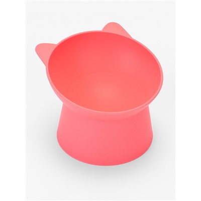 Миска для животных КИСА 0.2 л, Soft-touch, розовый