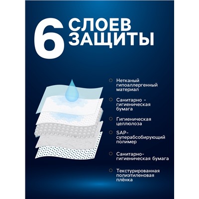 Пеленки для животных шестислойные гелевые, 60 х 45 см, (в наборе 5 шт)